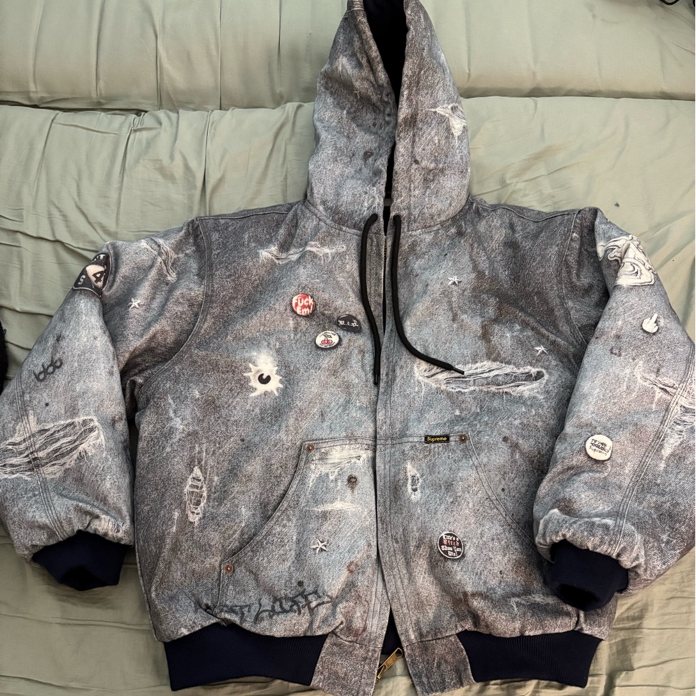 Size M Supreme 24FW HJR Trompe L'Oeil Hooded Work Jacket